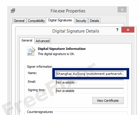Screenshot of the Shanghai XuSong investment partnership Enterprise(Limited) certificate